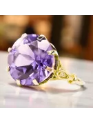 14K Yellow gold Alexandrite Ring Vintage style vrc073y